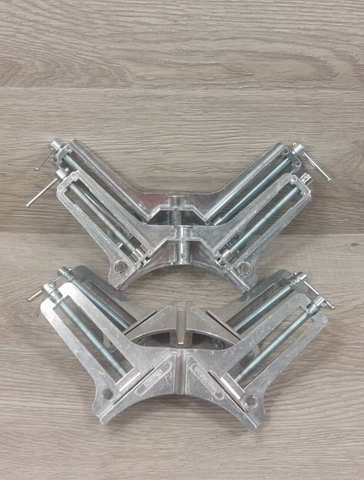 Vintage Corner Adjustable Clamp 90 Degree 3 Inch Capacity Silver Pack of 4