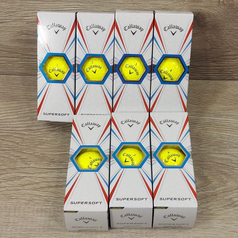 Callaway 21 Golf Balls Super Soft Yellow Golf Ball 7 sleeves 1,2,3,4 Supersoft