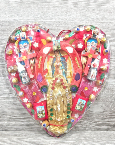 Our Lady Of Guadalupe The Secret of the Virtuous Prayer Heart Horseshoe Amulet