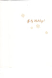 Shiny Golden Silver Snow Flex Happy Snow Man Christmas Holiday Seasons Greeting