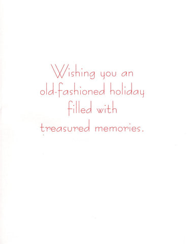 A Snowy Christmas Evening Holiday Seasons Greeting Card Art Paint Illustrated by George Shedd