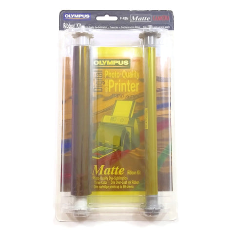 Olympus Matte P-RBW Glossy Ribbon Kit For P400 Series Prints 50 Sheets New