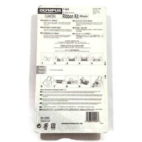 Olympus Matte P-RBW Glossy Ribbon Kit For P400 Series Prints 50 Sheets New