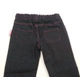 Girls Jeans Sesame Street Youth Toddler Blue Wide Leg Elastic Waist Pants 4T