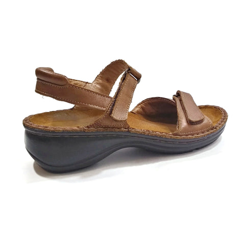 Naot Women's Comfort Sandals Ankle Adjustable Strap Casual Brown Tan Leather