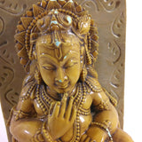 India God Bala Krishna Statue The Butter Thief on Resin Soapstone Base Handmade