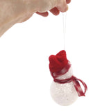 Ornament Snowman Hanging Christmas Tree Décor Holiday Seasons Gift Red Hat  VTG