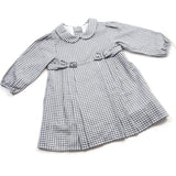 Jeudi Après Midi Paris 18M Baby Girls Long Sleeves Dress White/Gray Vintage