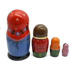 Wooden Matryoshka Russian Dolls Set Traditional Style Babushka Hand Painted VTG