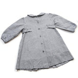 Jeudi Après Midi Paris 18M Baby Girls Long Sleeves Dress White/Gray Vintage