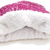 Women's Fleece Fashion Winter Warm Skellies Beanie Hat Pink American Bears