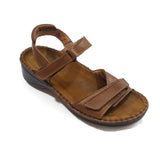 Naot Women's Comfort Sandals Ankle Adjustable Strap Casual Brown Tan Leather