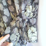 Diab'less Vintage Maxi Dress Floral Print Long Dress Green/Black Size 1