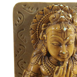 India God Bala Krishna Statue The Butter Thief on Resin Soapstone Base Handmade