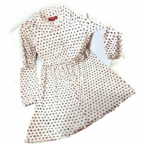 VANCL Fashion Women Long Sleeves Mini Dress Unique Vintage Pink