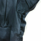 Tara Jarmon Black Silk Top Women's Short Sleeve Shirt Blouse Size 36 Side Zip