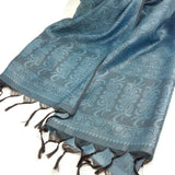 Women Soft Silky Winter Wrap Scarf Shawl Neckwear Blue Holidays Gift For Her