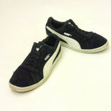 Puma Smash Youth Black White Suede Athletic Comfort Walking Sneakers Size 4C