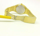 Men Carriage Blue/Gold Color Mirror Bezel Bracelet Watch Stainless Steel Jewelry