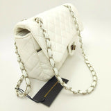 Luxury Handbag Classic Silver Chain Shoulder Bag Crossbody Purse Women Bag White