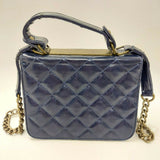 Luxury Handbag Classic Copper Chain Shoulder Bag Crossbody Purse Women Blue