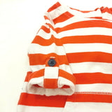 Carter’s Baby Girls Hooded Long Sleeve Striped Pocket Dress Red /White 12 Months