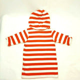 Carter’s Baby Girls Hooded Long Sleeve Striped Pocket Dress Red /White 12 Months