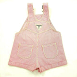 OshKosh B'gosh Baby Girl Short Infant Vestbak Overalls Stripe Pink/White Ribbon