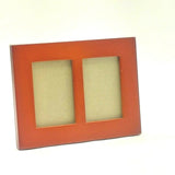2 Photos in 1 Pic Frame Vertical & Horizontal Table Top/Wall Mounting Wood Brown
