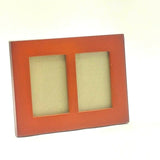 2 Photos in 1 Pic Frame Vertical & Horizontal Table Top/Wall Mounting Wood Brown