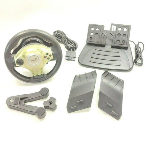 Genius TwinWheel F1 Vibration Feedback F1 Racing Wheel for PS2 and PC Video Game