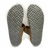 White Mountain Women's Sandal Footbed Strap Thong Flip Flop Brown Leather Size 9