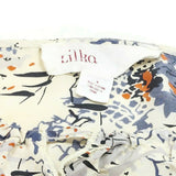 Anthropologie Lilka Sleeveless Tank Blouse Floral Printed Silk Ruffle Cami M