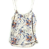Anthropologie Lilka Sleeveless Tank Blouse Floral Printed Silk Ruffle Cami M