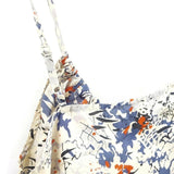 Anthropologie Lilka Sleeveless Tank Blouse Floral Printed Silk Ruffle Cami M