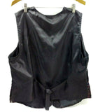 Women's Black Vest Velvet Red & Gold Floral Embroidered Sleeveless Top V Neck