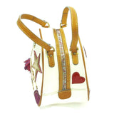 DOONEY & BOURKE Women Hand Bag Colorful Alphabet Tassels White Shell Purse Tote