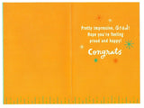 WOW ! Congratulations Graduation Hat Wishes Greeting Card
