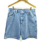Men's Shorts Wrangler Bermuda Jeans Pants Summer Blue Cropped Pockets Slacks 34