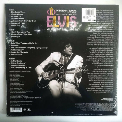 Elvis Presley – International Hotel Las Vegas, Nevada August 26, 1969 Vinyl LP