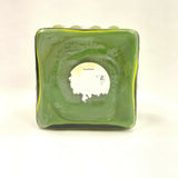 Green Glass Candle Olive Scented Jar Container Natural  Fragrance Home Décor