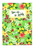 Lot of 2 Trader Joe's Thank You Wishes Greeting Cards Blessing Bird & Flowers