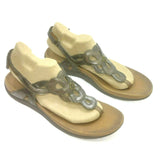 Women's Rockport Cobb Hill by New balance Ramona Thong Sandal Bronze Metallic