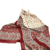 Indian Women Long Sarong Shawl Ethnic Wrap Dupata Stole Scarf Cotton Bordeaux