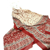 Indian Women Long Sarong Shawl Ethnic Wrap Dupata Stole Scarf Cotton Bordeaux