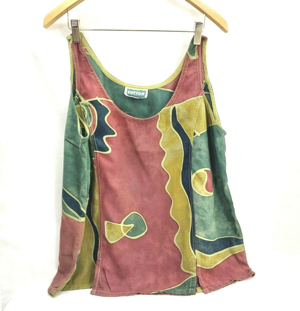 Women's Casual Sleeveless Round Neck Tops Loose Blouse Tops Tee T-Shirt Bordeaux