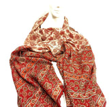 Women Indian Long Sarong Shawl Ethnic Wrap Dupata Stole Scarf Cotton Red/Orange