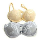 Aubade Paris Bra Intimates Lace Light Padded Brassiere Waistcoat Pink Or Gray