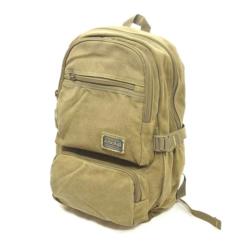 Student Laptop Backpack Travel Hike Camping Shoulder Bag Outdoor Canvas Handbag