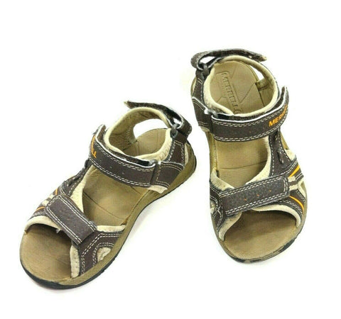 Boys Merrell Sandals Walking Sport Comfortable Summer Shoes Size 10M Navy Green